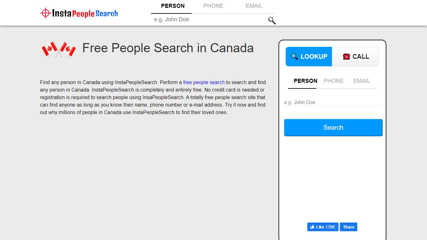 Free People Search for Canada | Canada People Finder | InstaPeopleSearch