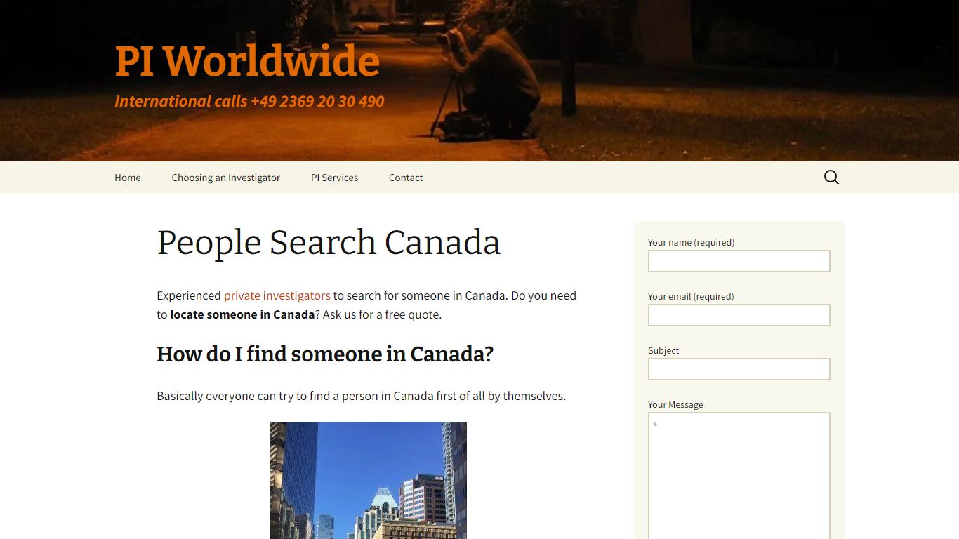 People Search Canada >> Canada People Finder - PI Worldwide